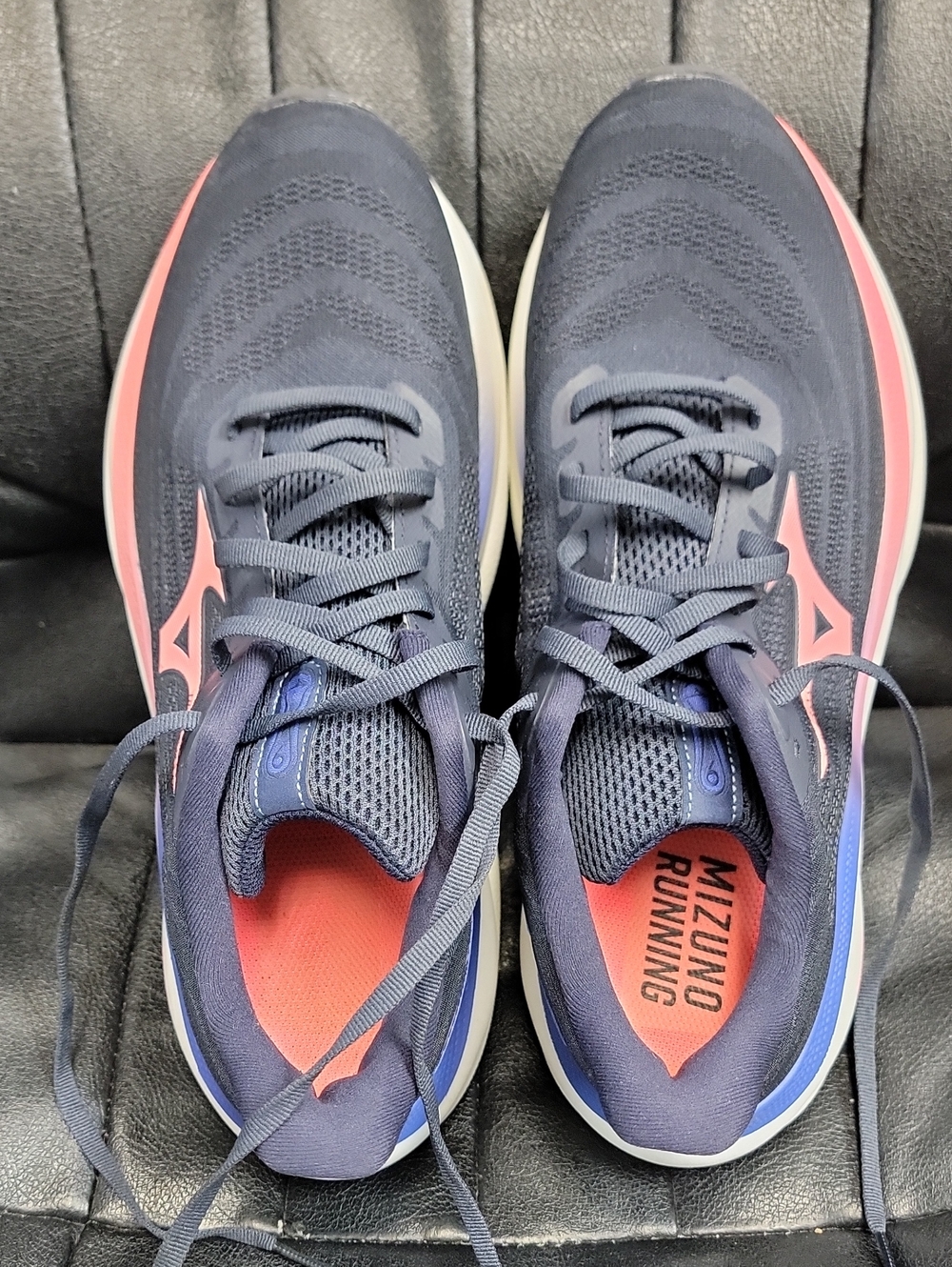 Mizuno Navy and Coral Athletic Running Shoes